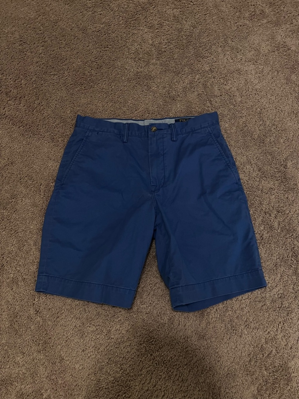 Polo by Ralph Lauren Navy Flat Front Chino Shorts